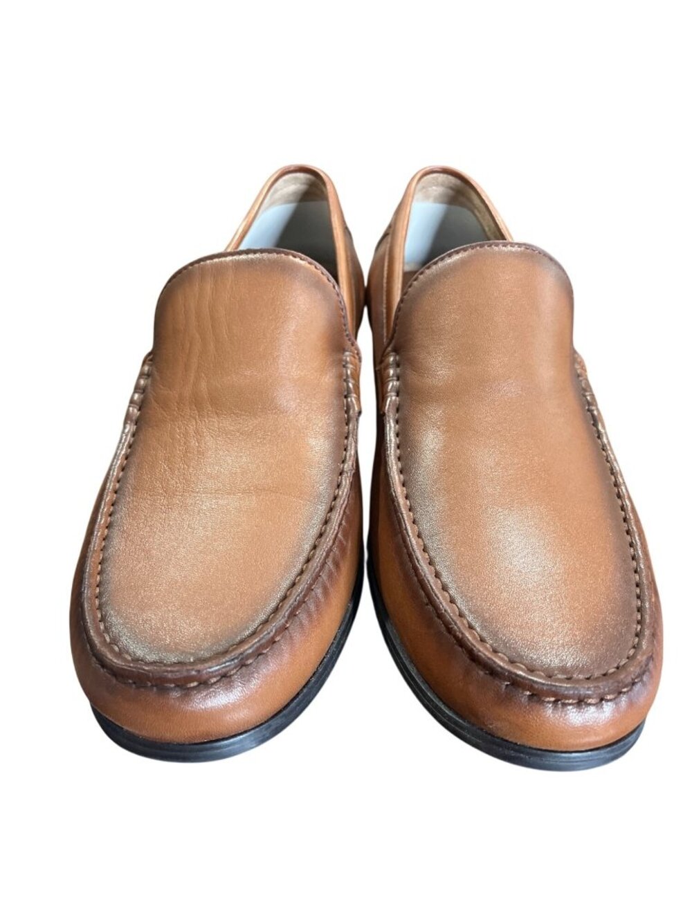 Johnston & Murphy Mens Size 11 Loafer Sheepskin Leather Brown - Picture 8 of 10